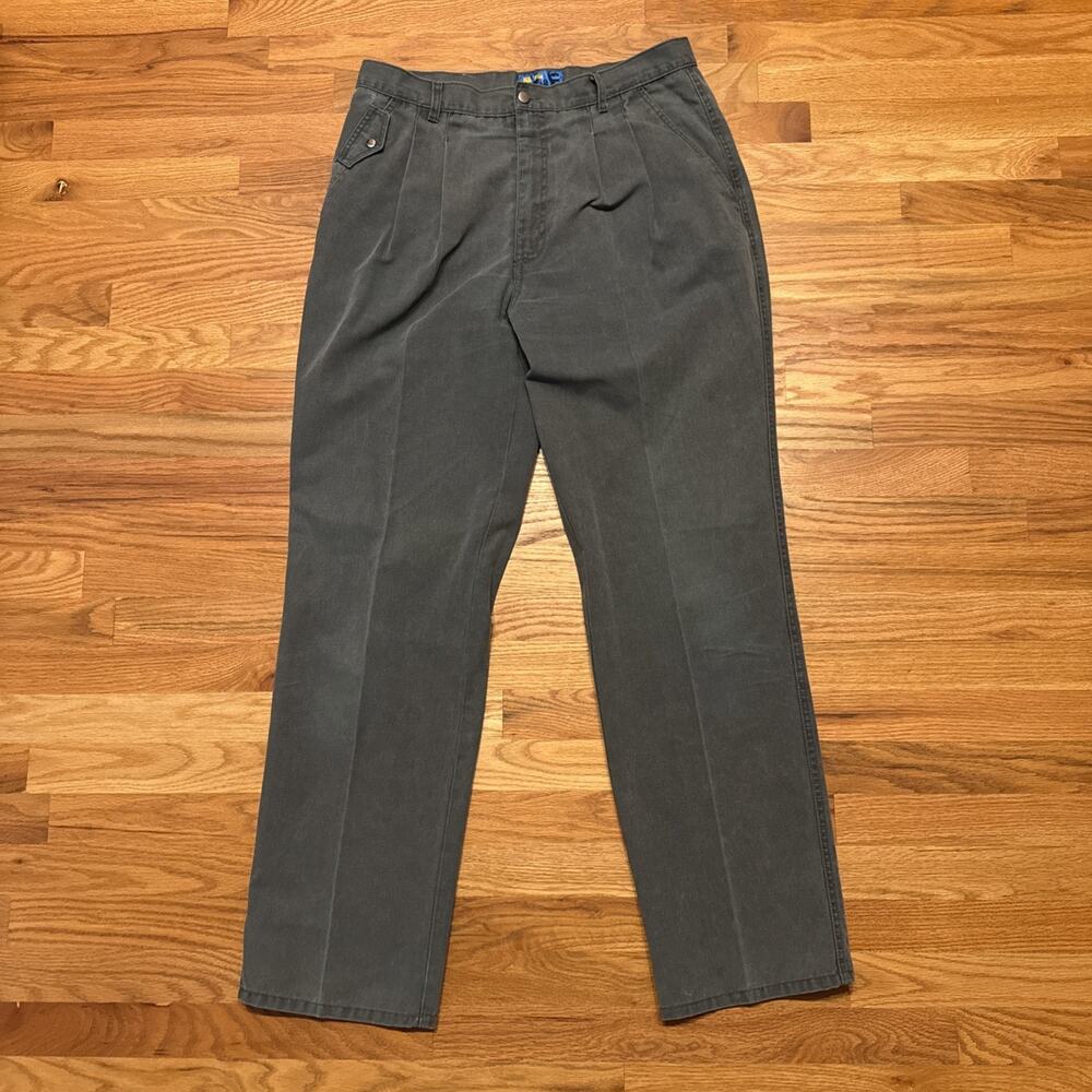 VTG Gitano Pants Gray Pleated Pocket Tapered 90s Skater Y2K Grunge Mens 36L
